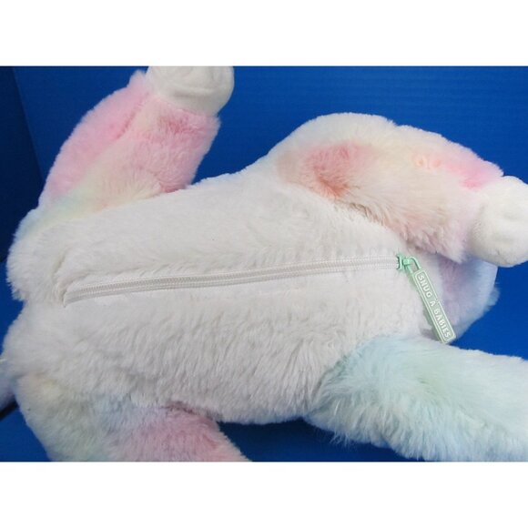 Hug A Babies Plush Pastel Rainbow Unicorn Stuffed Toy With Silver Horn  11" - Picture 7 of 11